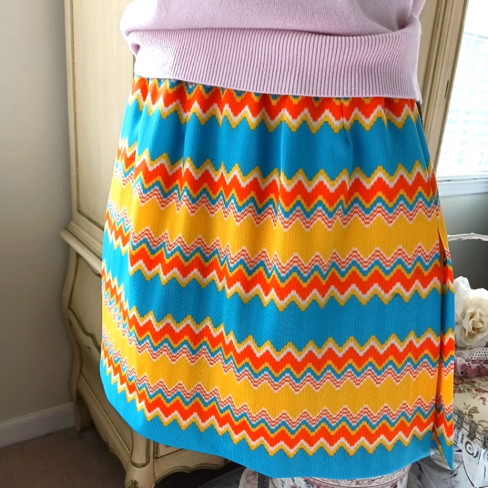 VINTAGE 1970S "QUANTUM" SKIRT/ SWIM/ BEACH COVER! SZ 6